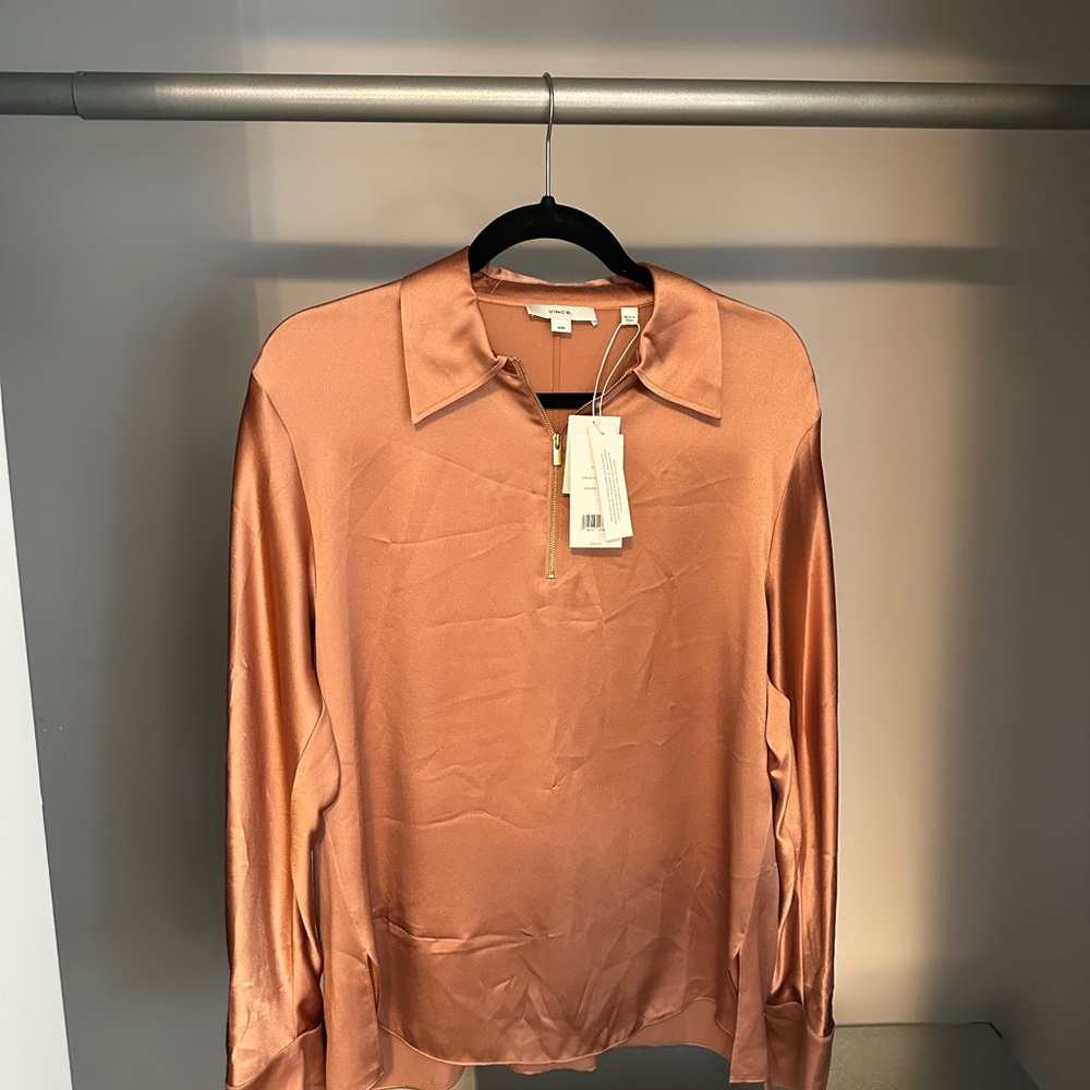 Vince Long sleeve 100% Silk Blouse - Picture 6 of 10